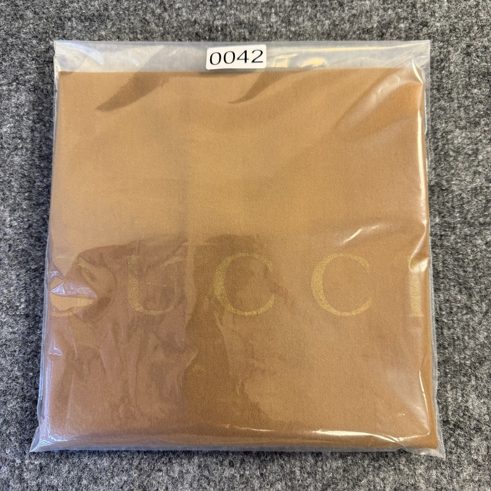 GUCCI Authentic Handbag Dust Bag Storage Drawing String Brown and Gold 22w x 18L - Picture 5 of 5
